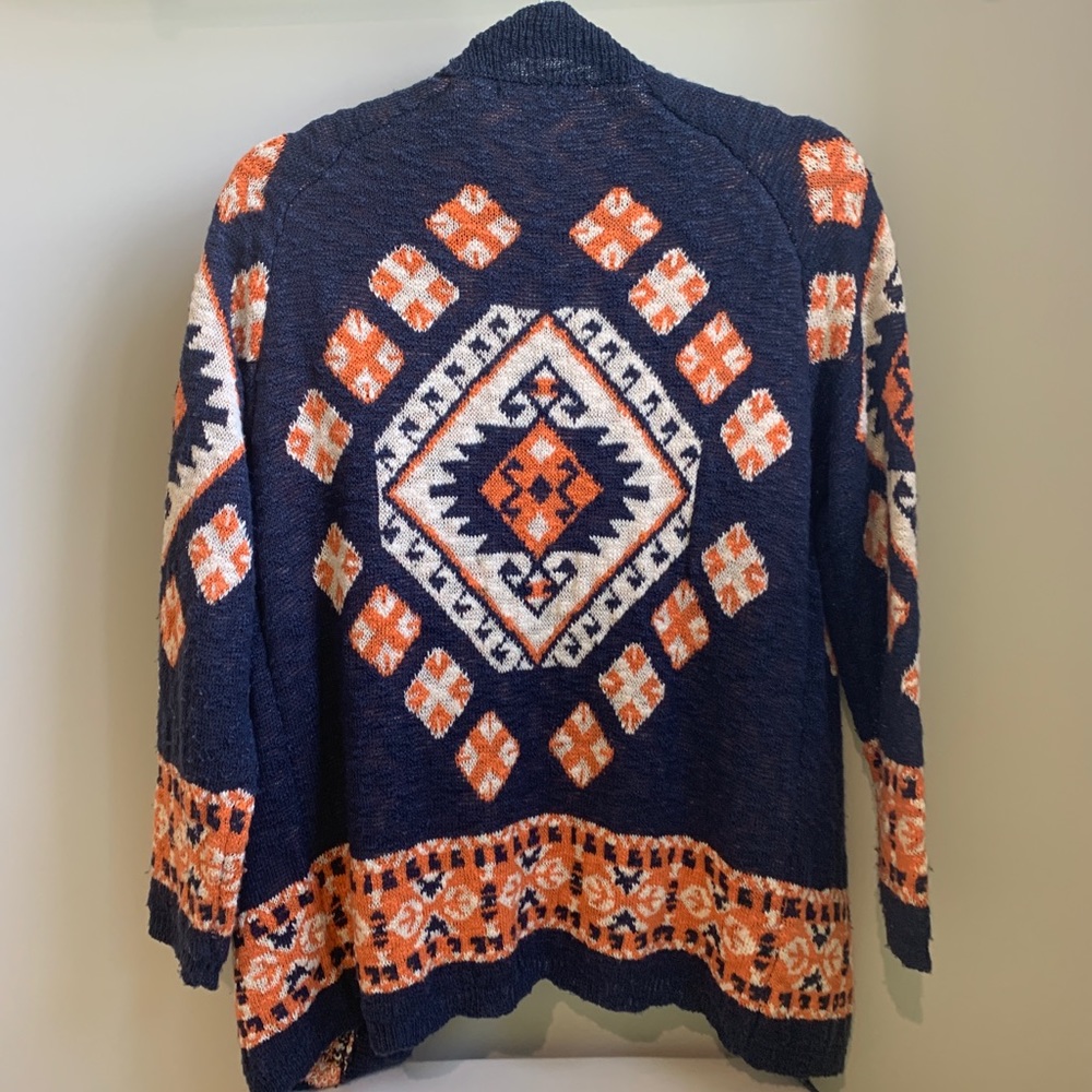 Flying tomato Aztec knit cardigan